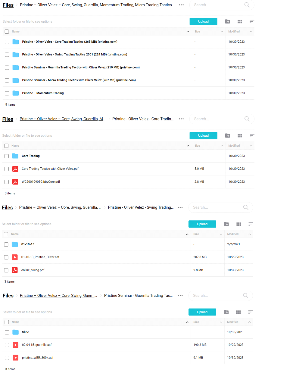 Pristine – Oliver Velez – Core, Swing, Guerrilla, Momentum Trading, Micro Trading Tactics