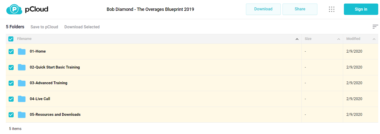 Bob Diamond – The Overages Blueprint 2019