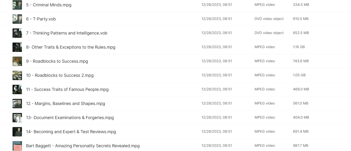 Bart Baggett – Handwriting Analysis Certification Home Study Course 1