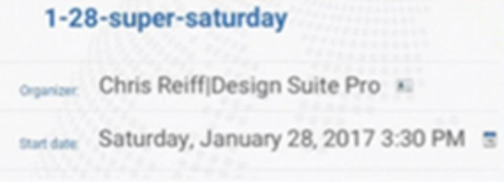 Chris Reiff – 1-28 Super Saturday (5 day training)