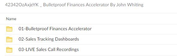 John Whiting's Bulletproof Finances Accelerator Program