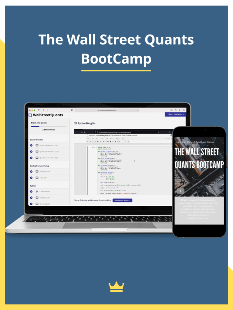 The Wall Street Quants BootCamp LOADCOURSE Best Discount Trading