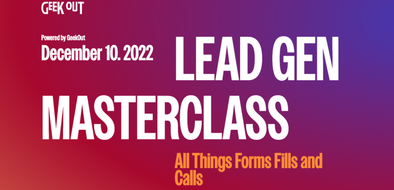 Lead Gen Masterclass Dec 2022 By Geekout 