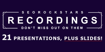SeoRockstars 2023 Recordings - Basic Package 