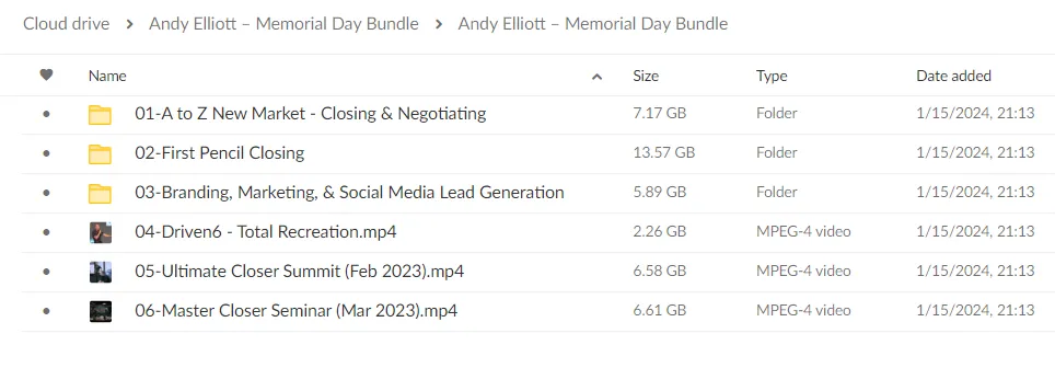 Andy Elliott – Memorial Day Bundle..