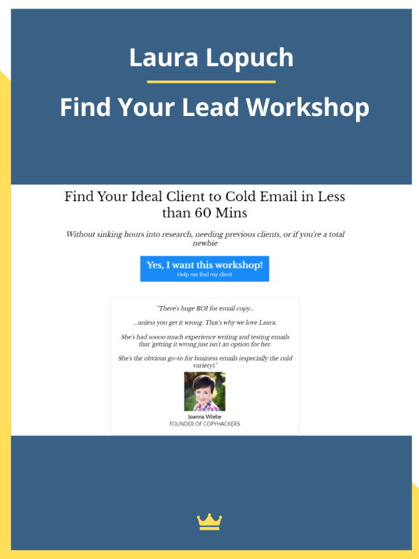 Laura Lopuch – Find Your Lead Workshop