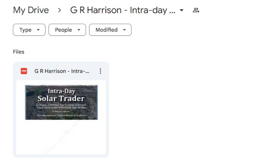 Intra-day Solar Trader By George Harrison Download