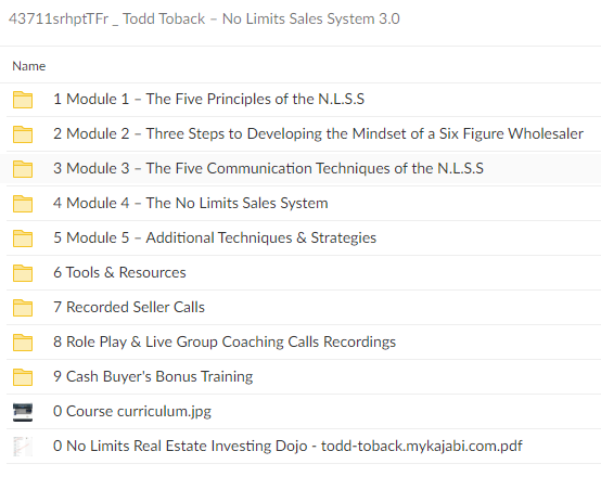 No Limits Sales Systems 3.0 By Todd Toback Free Download