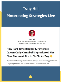 Tony Hill – Pinteresting Strategies Live