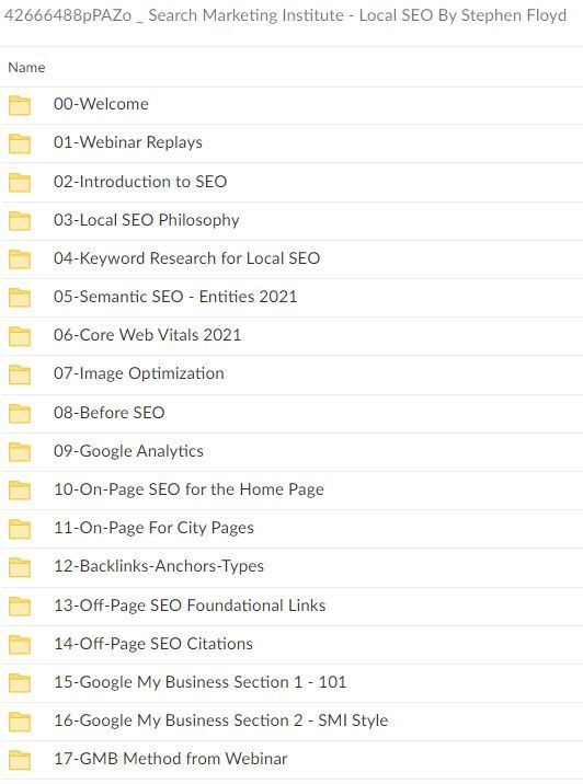 Search Marketing Institute - Local SEO By Stephen Floyd 