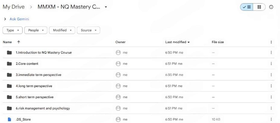 MMXM Trader – NQ Mastery Course (2025) Full 30 Videos with PDFs
