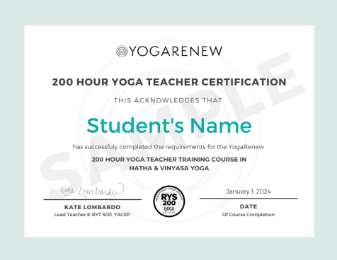 Yoga Renew – 200 HR Online Yoga Teacher Training